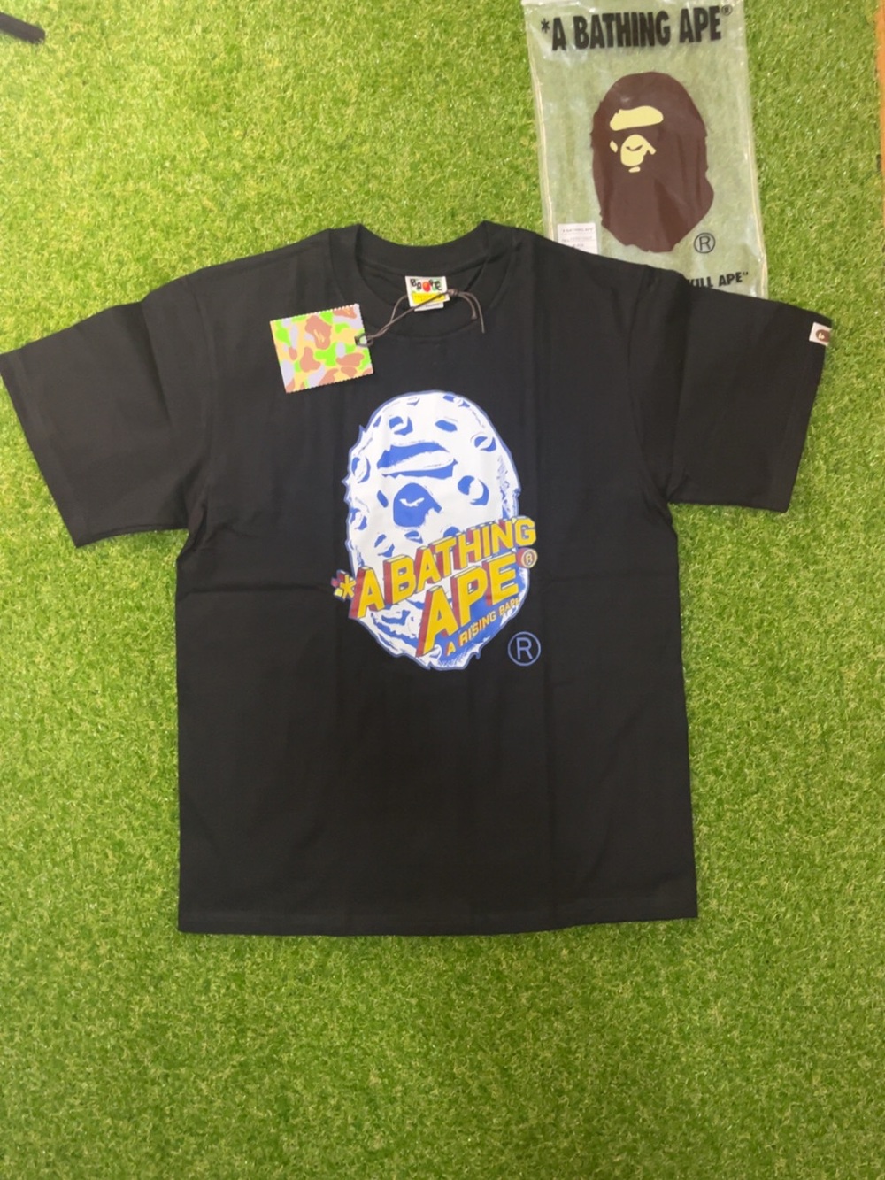 A Bathing Ape Black Logo Graphic Short Sleeve Tee